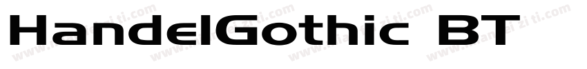 HandelGothic BT 普通(西方)字体转换